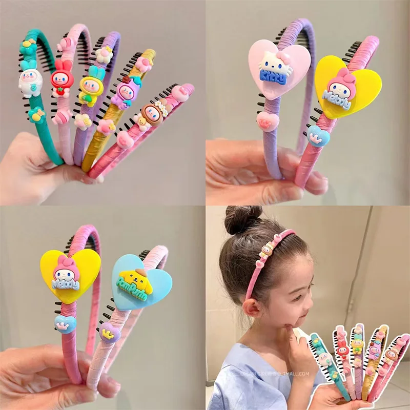 

Детская эластичная Нескользящая повязка на голову с принтом «Hello Kitty»