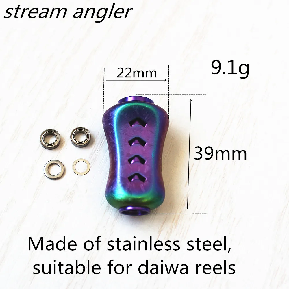 Ручки из нержавеющей стали красочные для Daiwa Baitcasting аксессуары ручек катушки STEEZ