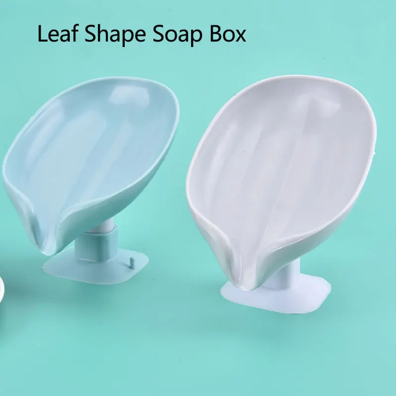 

Bathroom Leaf Shape Soap Box Non-slip Drain Soap Storage Case Container Bathroom Supplies Soap container