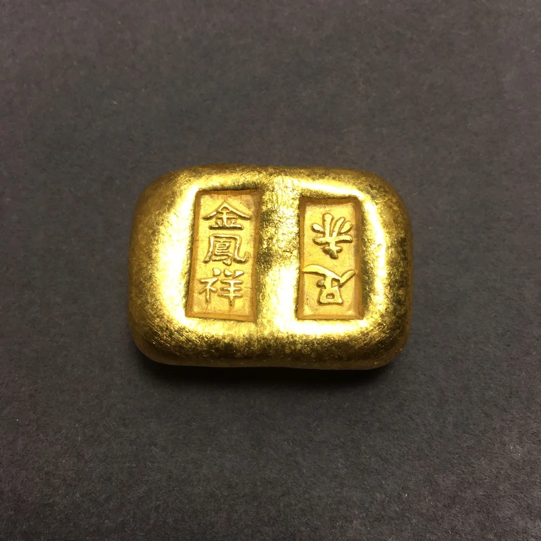 

Exquisite antique pure copper Fengxiang small square gold ingot ornaments