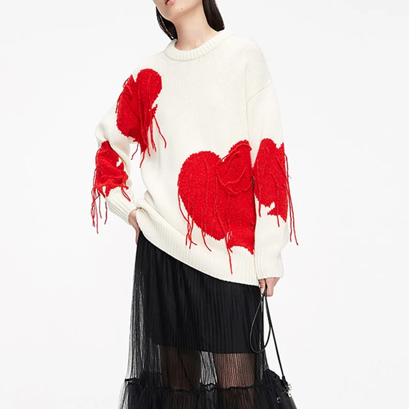 Женский трикотажный свитер Свободный пуловер в уличном стиле джемпер Харадзюку