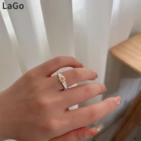 fashion jewelry white rings for women female wedding party gifts popular style pearl golden color rings wholesale