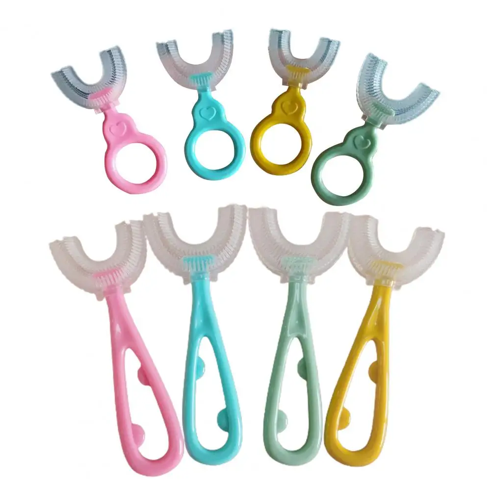 

Baby Toothbrush Children 360 Degree U-shaped Child Toothbrush Teethers Soft Silicone Baby Brush Kids Teeth Oral Care Cleaning