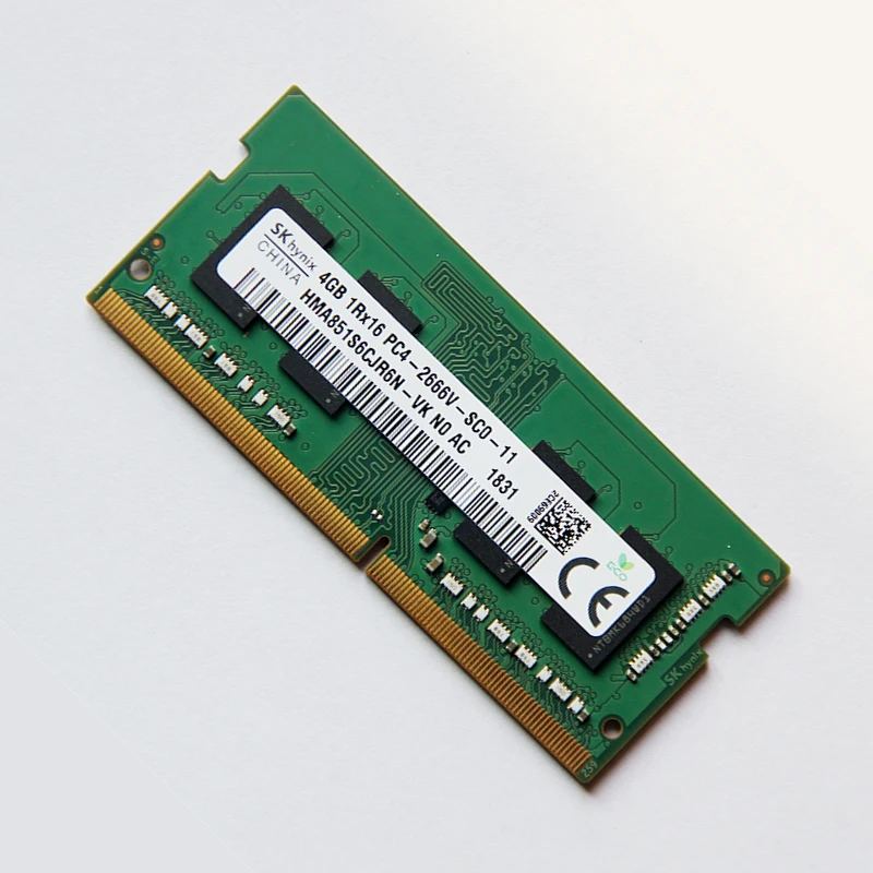 SK Hynix DDR4 ОЗУ 4ГБ 1Rx16 PC4-2666V-SC0-11 DDR4 4ГБ 2666МГц Ноутбук память