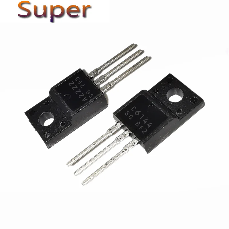 10pcs/lot New 2SA2222 &amp 2SC6144 TO-220F (5 x A2222 + 5 C6144) Silicon PNP Power Transistor | Integrated Circuits