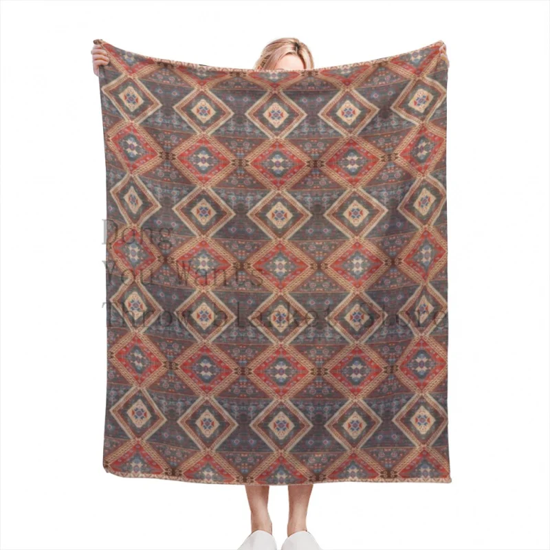 

Oriental Moroccan Artwork Farmhouse Rustic Style Throw Blankets Soft Velvet Blanket Travel Bedding Fleece Blanket