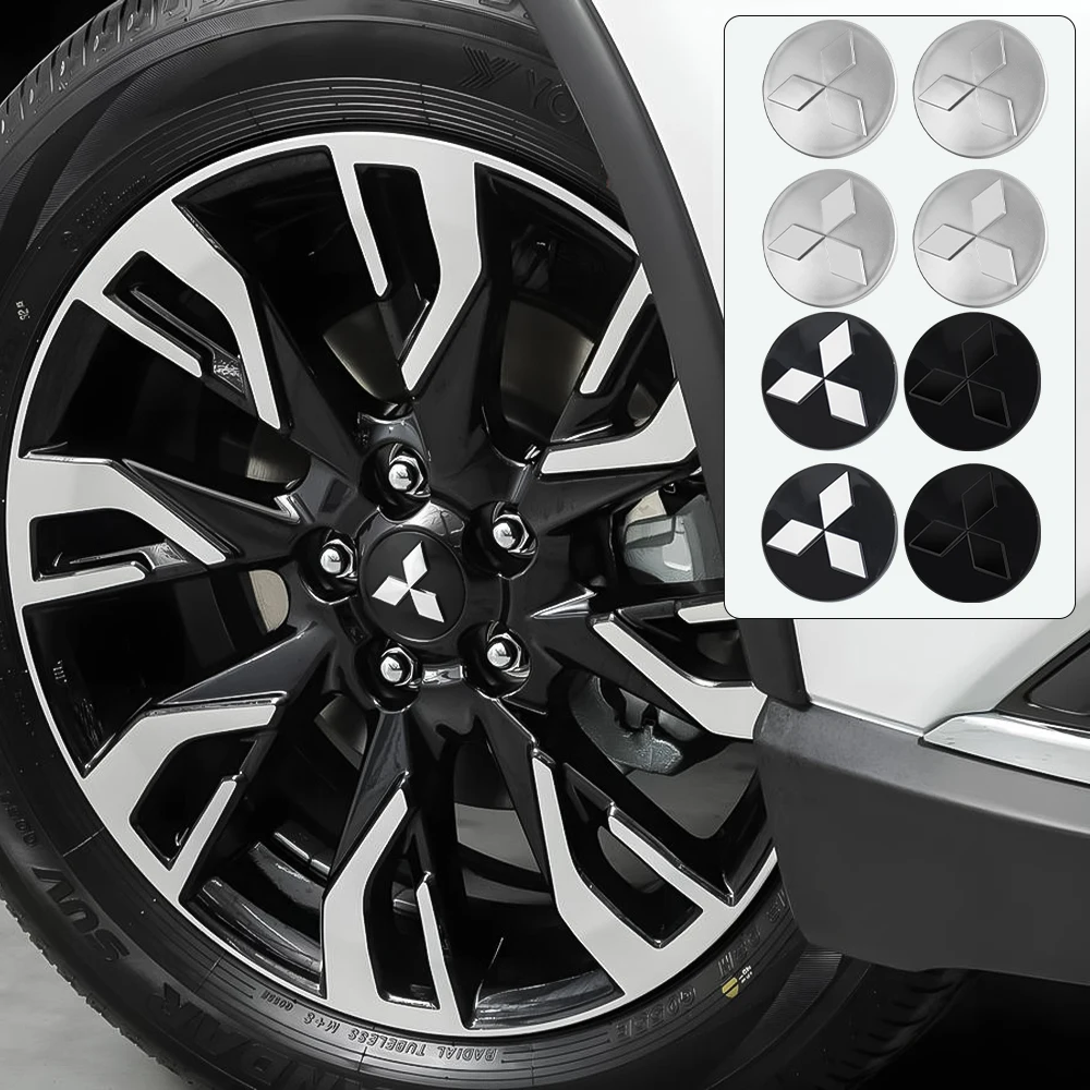 Фото Наклейки-эмблемы на центральные колпачки колесных дисков 56/60 мм для Mitsubishi Eclipse, Lancer, Pajero, ASX, Colt, I200, Space, Delica №1