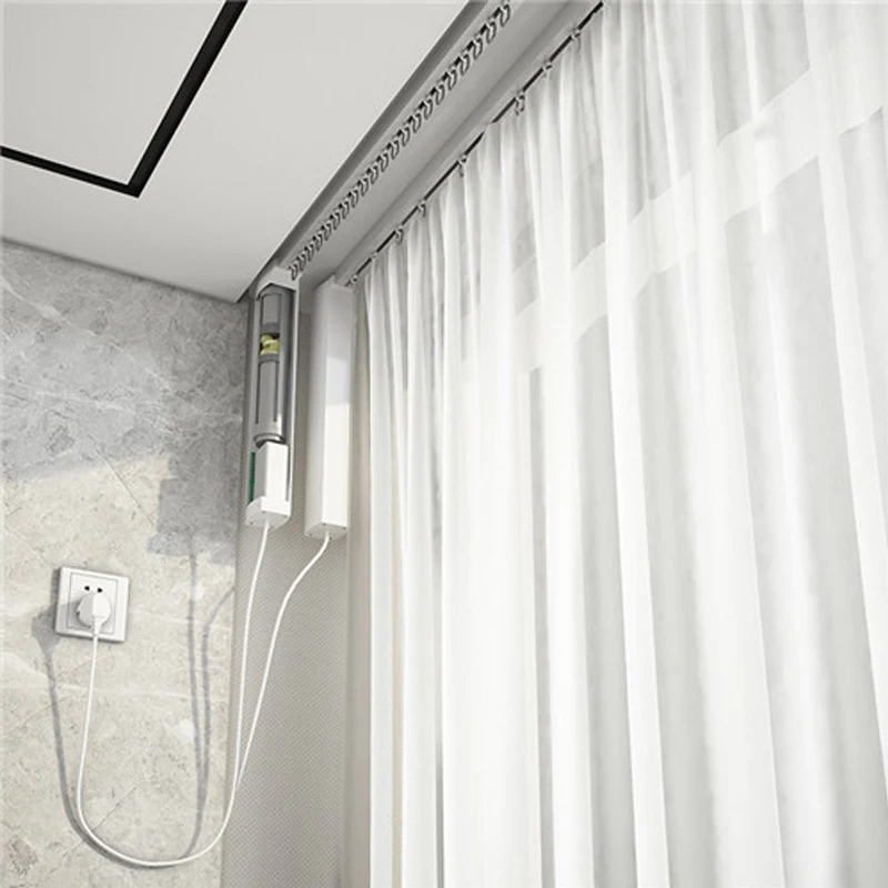 Алюминиевая дорожка беспроводные электрические драпированные шторы Trietex Rail с