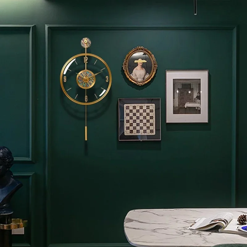 Цифровые металлические настенные часы для гостиной роскошные механизмы ванной