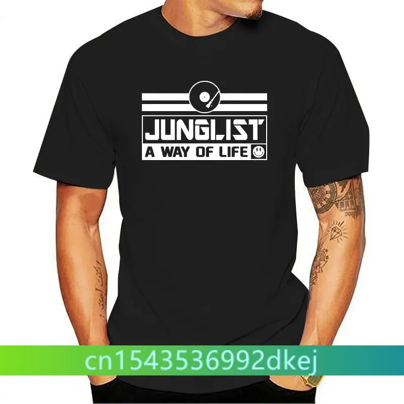 

Funny Clothing Casual Short Sleeve Tshirts Mens Junglist A Way of Life T-Shirt Jungle Reggae Drum N Bass 90 Vinyl T-shirt