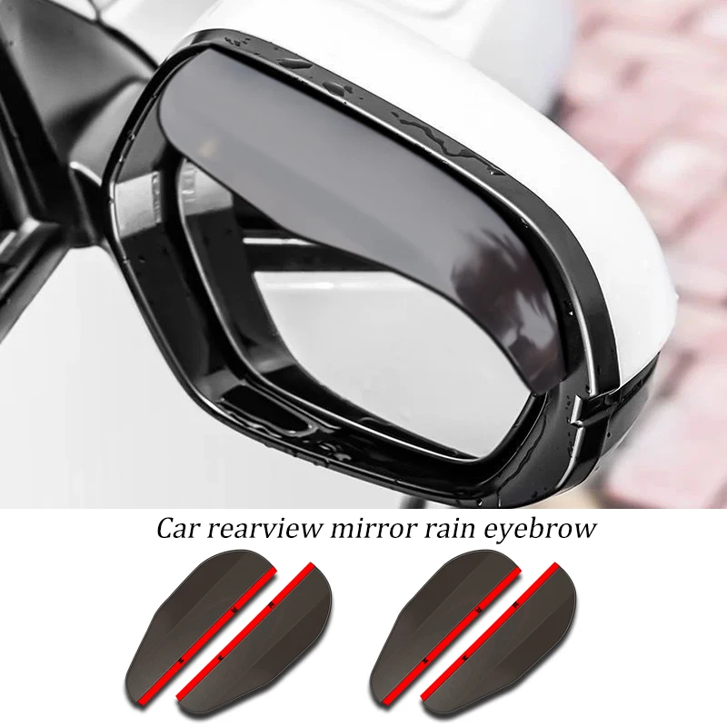 

2PCS PVC Car Rear View Mirror Rain Eyebrow Sunshade Snow Guard Shield Auto Sticker For Peugeot 3008 206 207 408 508 5008 RCZ 208