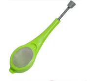 New Silicon Tea Strainer Silicone Reusable Tea Bag Infuser Filter Diffuser Loose Tea Leaf Green Color DH8888
