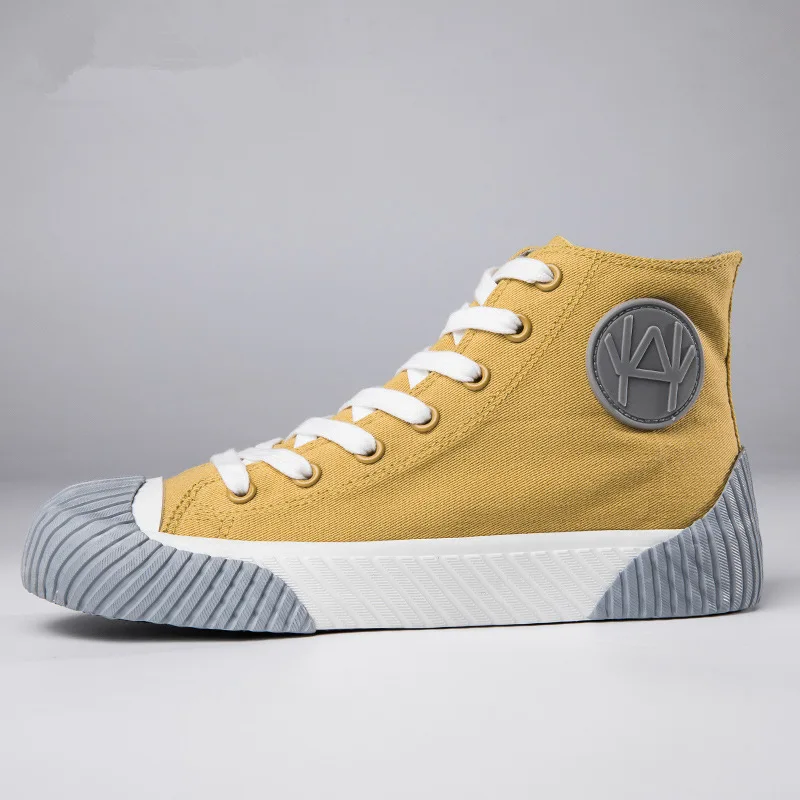 Women's high-top casual shoes lace-up vulcanized shoes for men and women canvas shoes