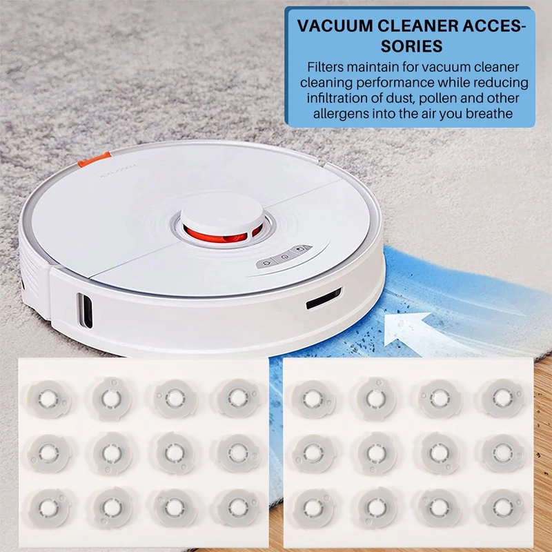 24 Pcs/Lot For Xiaomi Roborock Robot S50 S51 Vacuum Cleaner Spare Parts Accessories Water Tank Filter