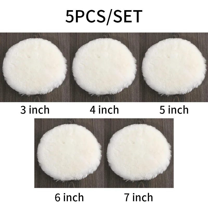 

Набор полировальных насадок для автомобиля, 5 шт., 3/4/5/6/7 дюйма