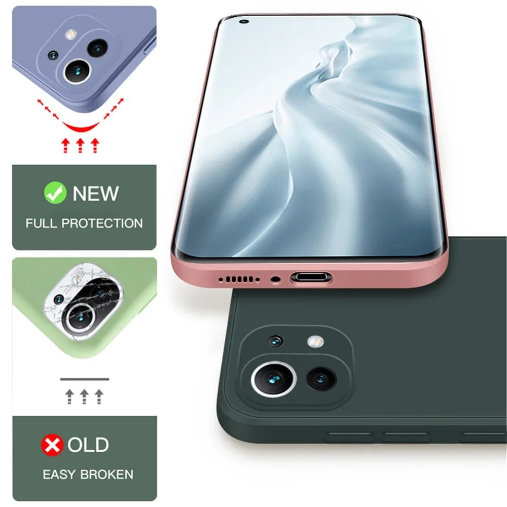 Luxury Phone Case for Mi11 Xiaomi Mi 11 11X 11T Pro Ultra Lite 11Pro 11Ultra 11Lite NE 11i 5G Soft Liquid Silicone Couples Cover