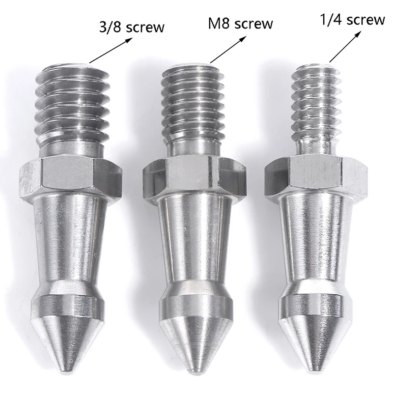 Штатив с шипами 1/4 дюйма 3/8 дюйма M8 дюймовый монопод для камеры винтовые фиксированные Сменные аксессуары для фотосъемки из нержавеющей стали