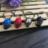 car keychain delicate simulation motorcycle helmet pendant key ring chain
