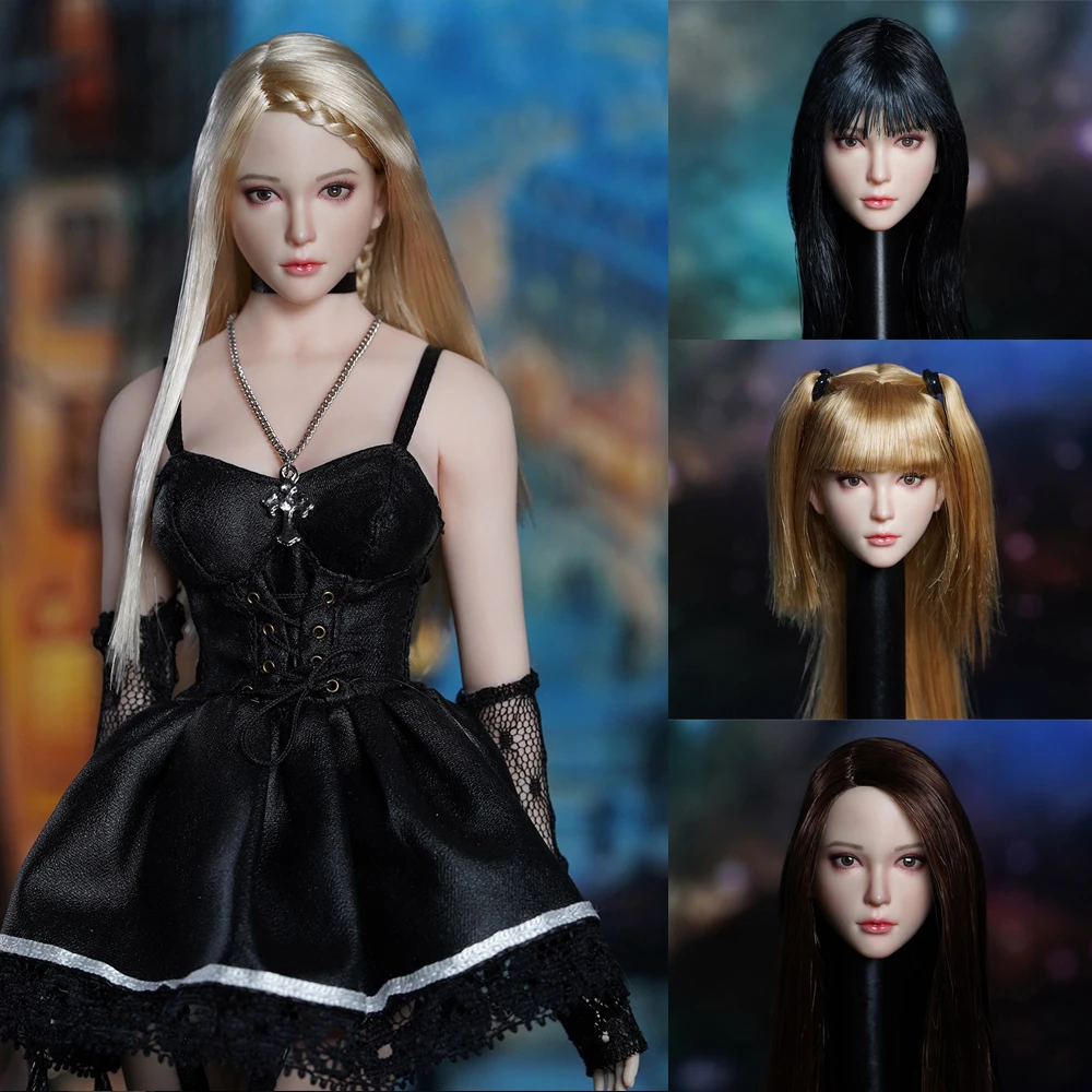 

SUPER DUCK 1/6 SDH028 Female Head Sculpt Carving Model Fit 12'' Action Figure Body Doll