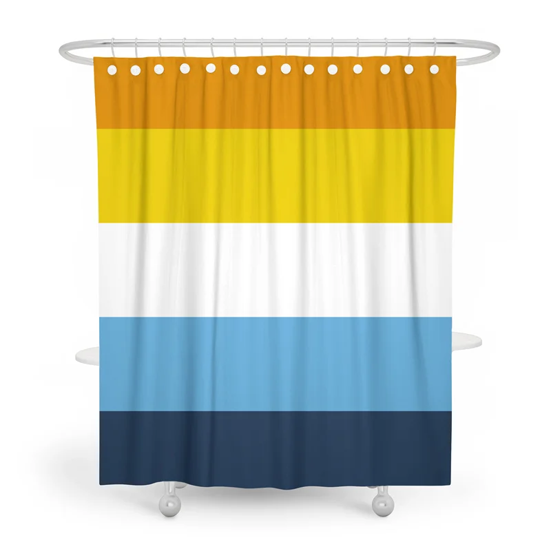 

Gaslight Gatekeep Girlboss Aroace Pride Flag Shower Curtain Set with Grommets and Hooks for Bathroom Decor
