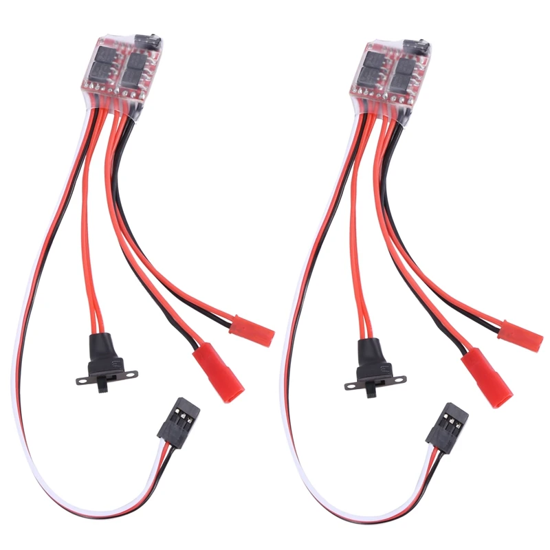 

2X 20A Bustophedon ESC Brushed Speed Controller For RC Car Truck Boat