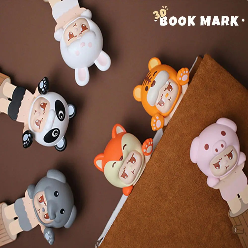 

School Cartoon Stationery Cute PVC Bookmarks Stereo Book Markers 3D