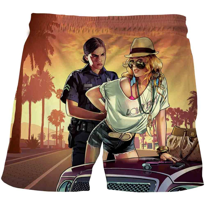 3d Printed Swimming Trunks Men Summer Casual Shorts Beach Pants Boys Swimwear Vacation Beachwear
