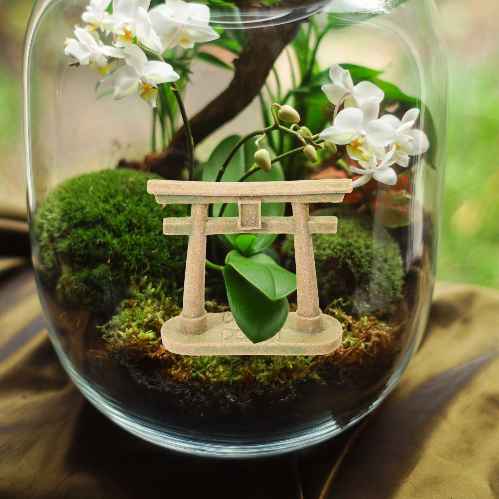 

Micro Landscaping Torii Gate Mini Models Toys Decor House Props Japanese Aquarium Miniature Statues