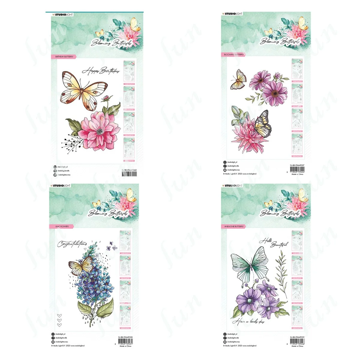 

2023 New Arrivals Blooming Butterfly Flowers Clear Stamps Reusable Molds Embossing Diy Scrapbooking Greeting Card Decoration