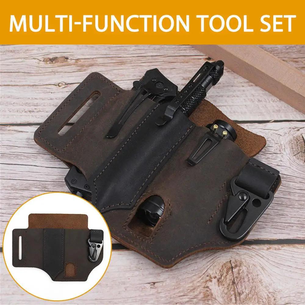 

Tactical Multifunction Belt Holster New Multitool Leather Sheath Pocket Portable Muti-tool Storage Bag For Hunting Camping