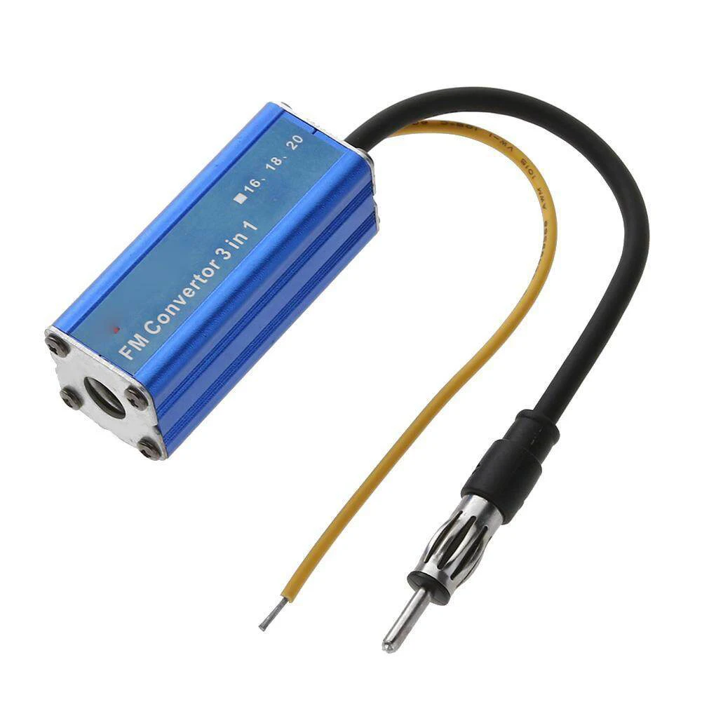 

Car Auto Stereo Antenna Converter FM Radio Stereo Antenna 12V 3 In 1 Band Frequency 65 X 20 X 20mm 100% Brand New