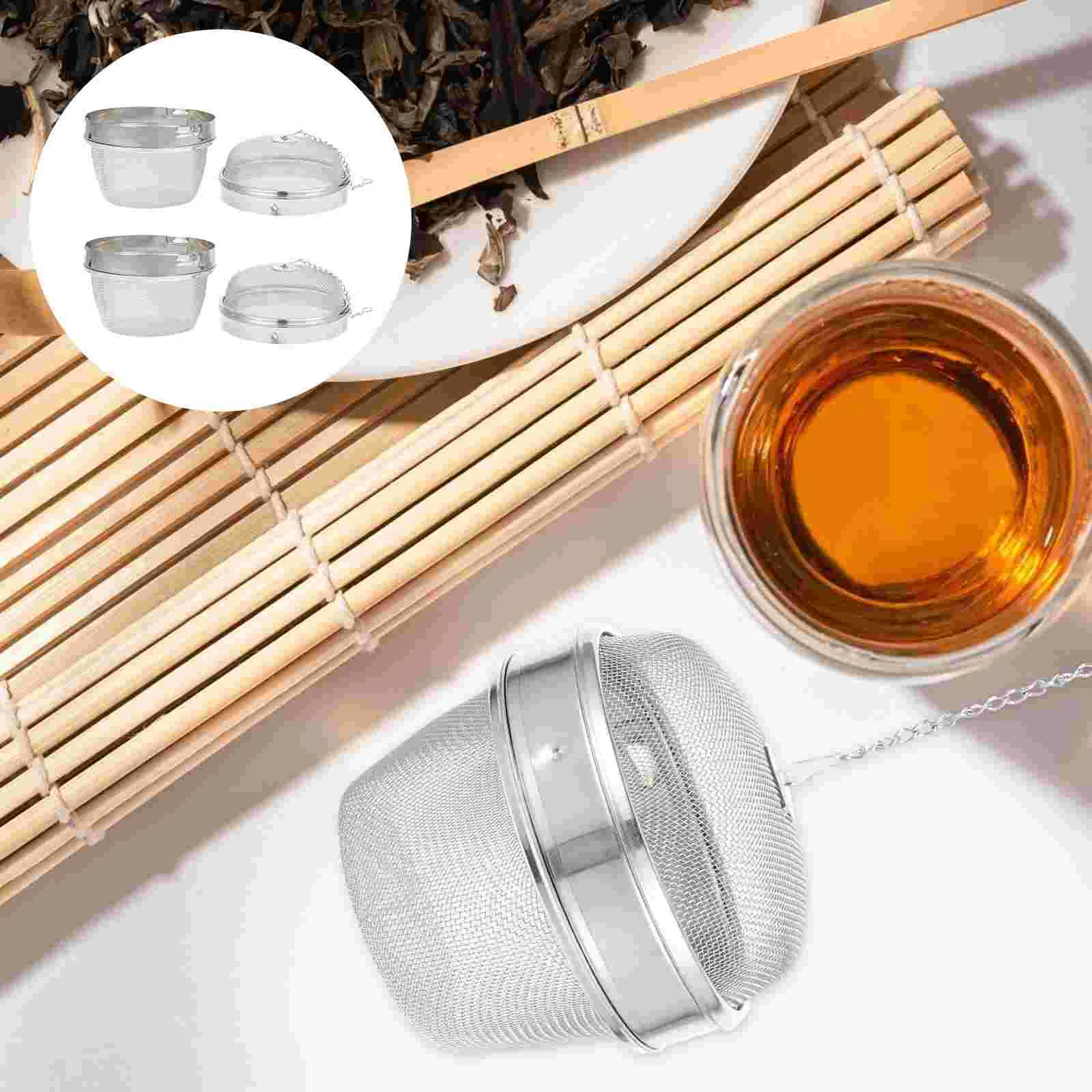 

2 Pcs Stainless Steel Cleaner Cleaning Mesh Tea Infuser Jewelry Solution Watch Basket Seasoning Balls