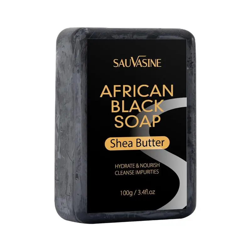 

Черное Африканское мыло для душа глубокое очищение увлажняющее средство для мытья тела 100 г для ванной комнаты душа Очищение лица и тела