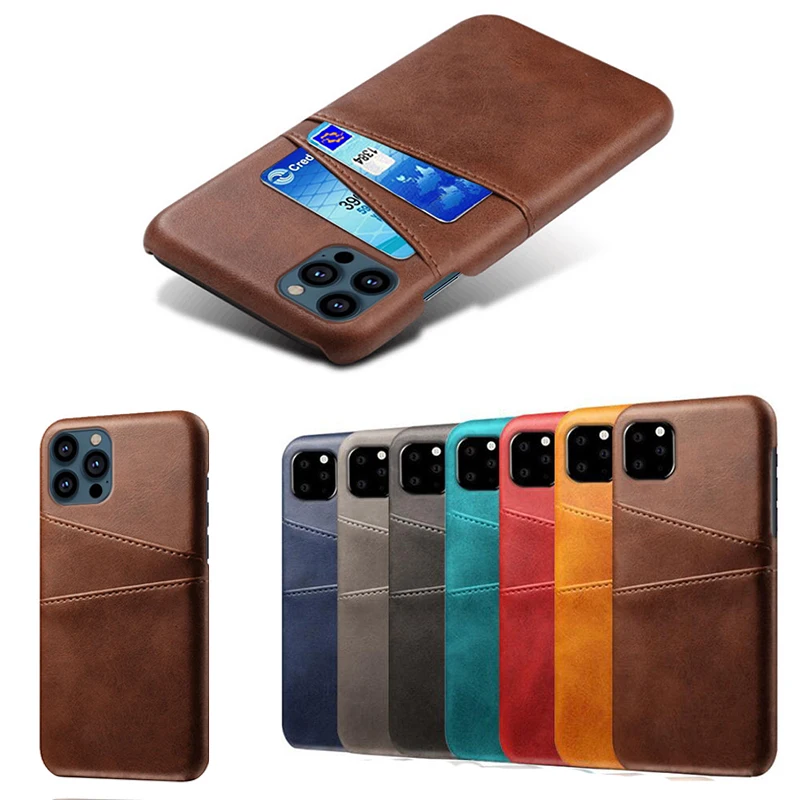 

Luxury Card Holder Case for iPhone 5 5s 6 6s 7 8 Plus SE 2 Leather Wallet Case for iphone X XR XS 11 12 13 Pro Max Phone Cover