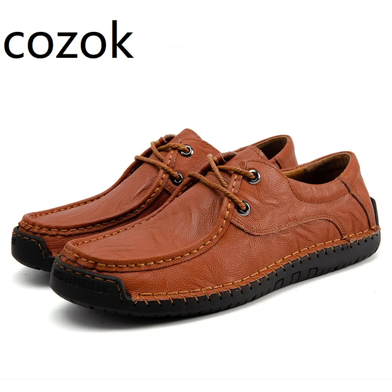 

cozok2022 Spring Autumn Handmade Making Leather Casual Men Shoes Sneakers Comfortable Loafers Products Sell Like hot Cakes
