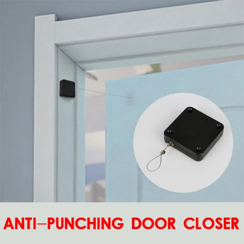 

Automatic Closer No Punching Close Door Bracket Closer Automatic Sensor Punch-free Automatic Sensor Easy To Install Door Stopper