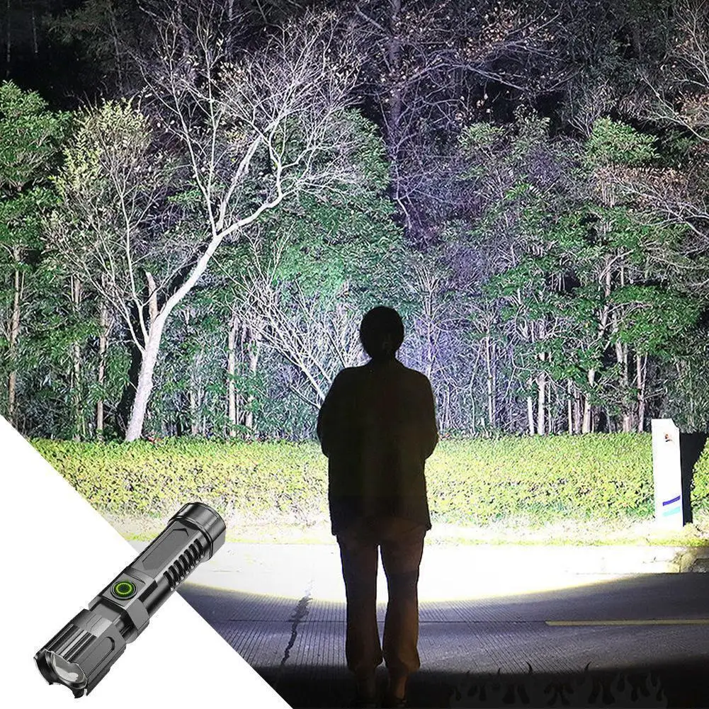 

Outdoor Camping Emergency Torch Mini Flashlight LED Torch Lamp Hiking Zoom Waterproof Powerful Fishing Night Battery Flashl A5B2