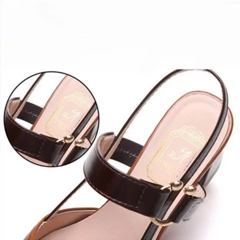 WTEMPO Women's Summer Pointy Chunky Mid Heel Sandals Large Size Dress Pumps Fashion Shoes Sandals Wholesale Dropshipping