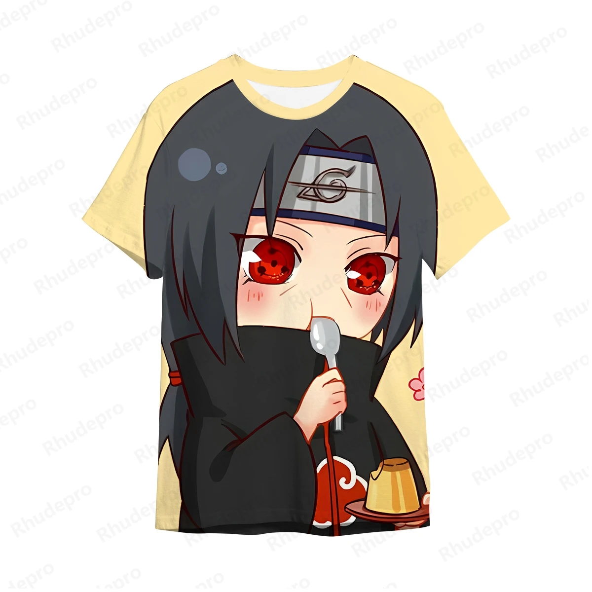 Футболка мужская с аниме мотивом Наруто рубашка коротким рукавом уличная одежда