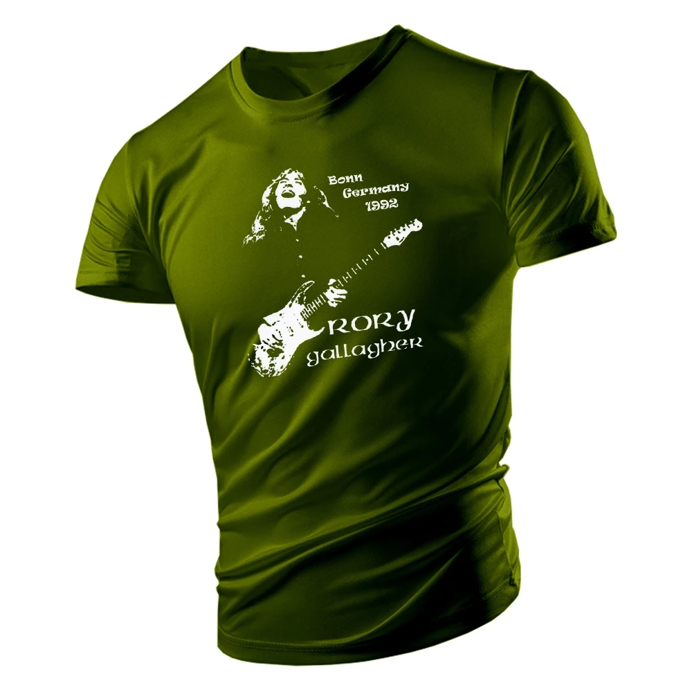 

rory gallagher band music 2D printing T-shirt men's summer oversized round neck short-sleeved multicolor hip-hop teenagers