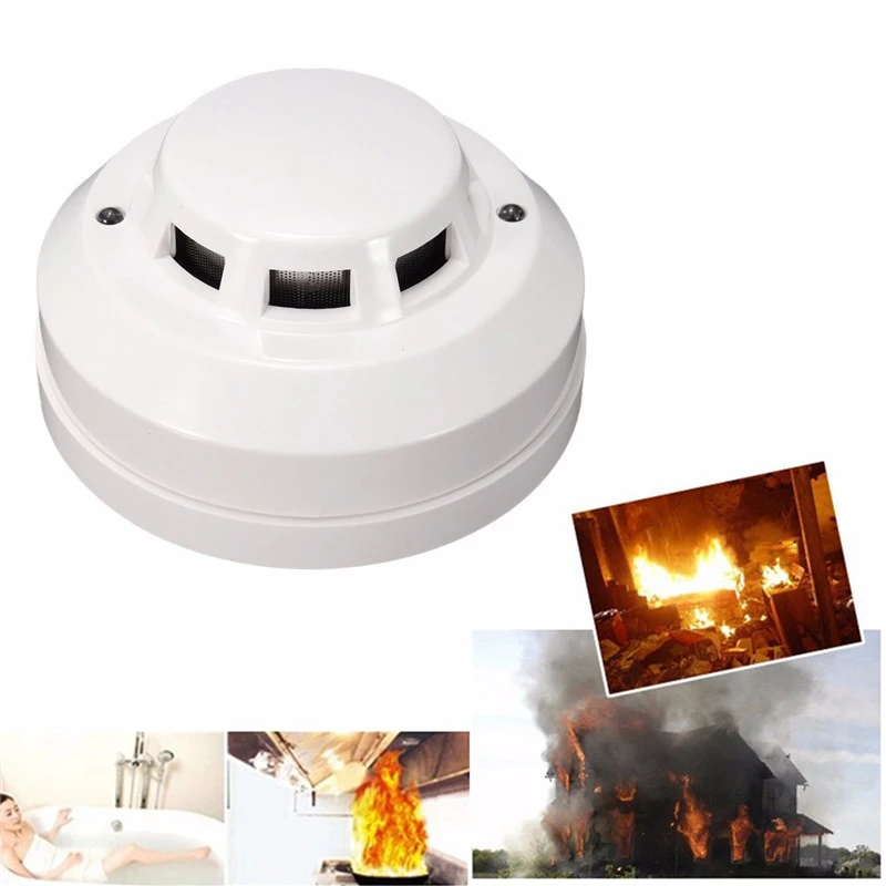 

1pc High Sensitive Stable Independent Alarm Smoke Detector Home Security Wireless Alarm Smoke Detector Sensor Fire Equipment