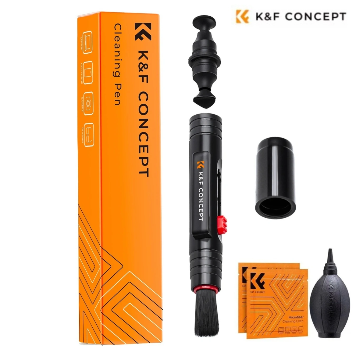 Многофункциональный инструмент для чистки K&F Concept: мягкая кисточка-ручка для объективов, DSLR-камер, электронных экранов и клавиатур (art.: 3920da62be574) - 3920da62be574