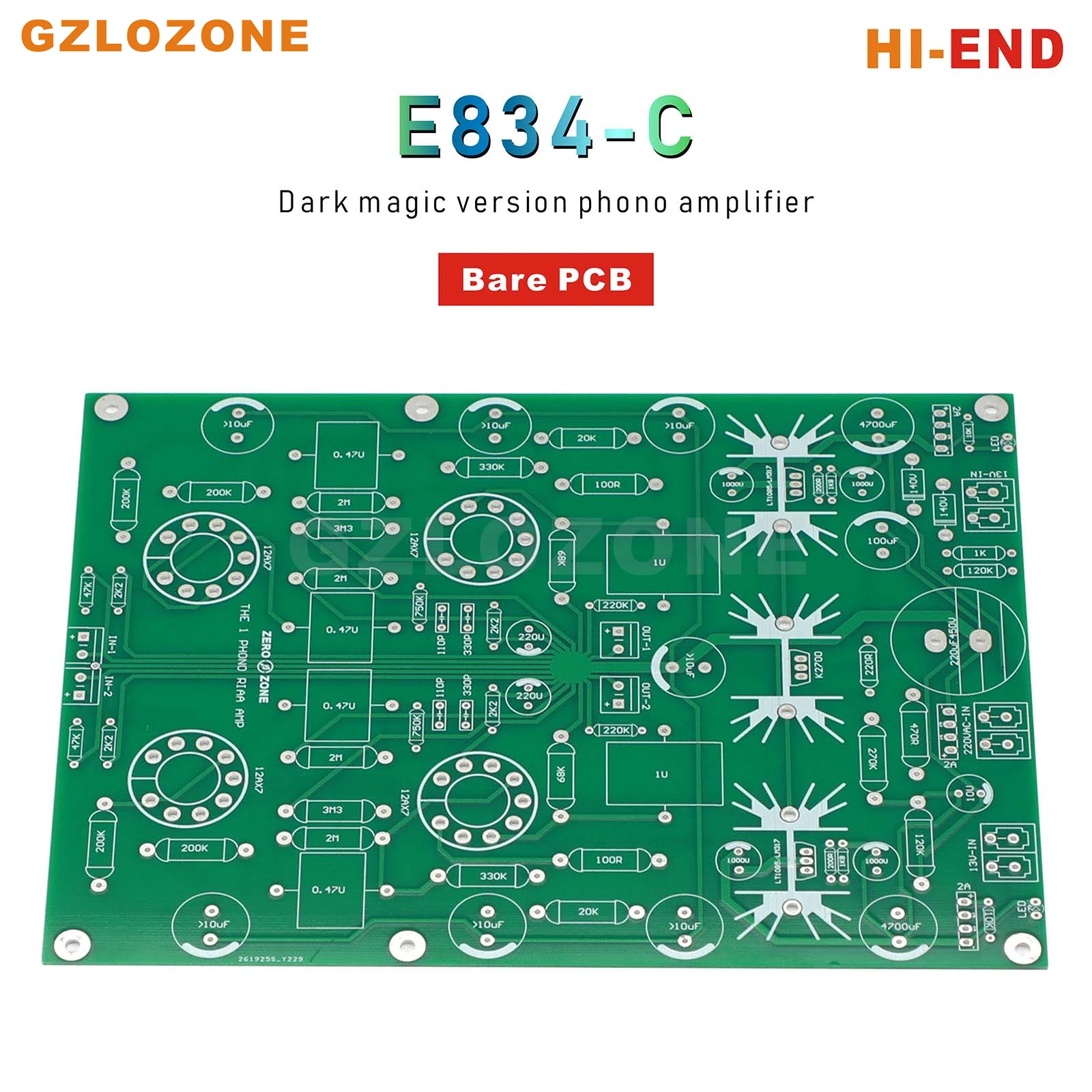 

Темно-Волшебный Ver, высококлассный фотографический проигрыватель, мм трубчатый фоноусилитель, открытая печатная плата, основа на EAR834