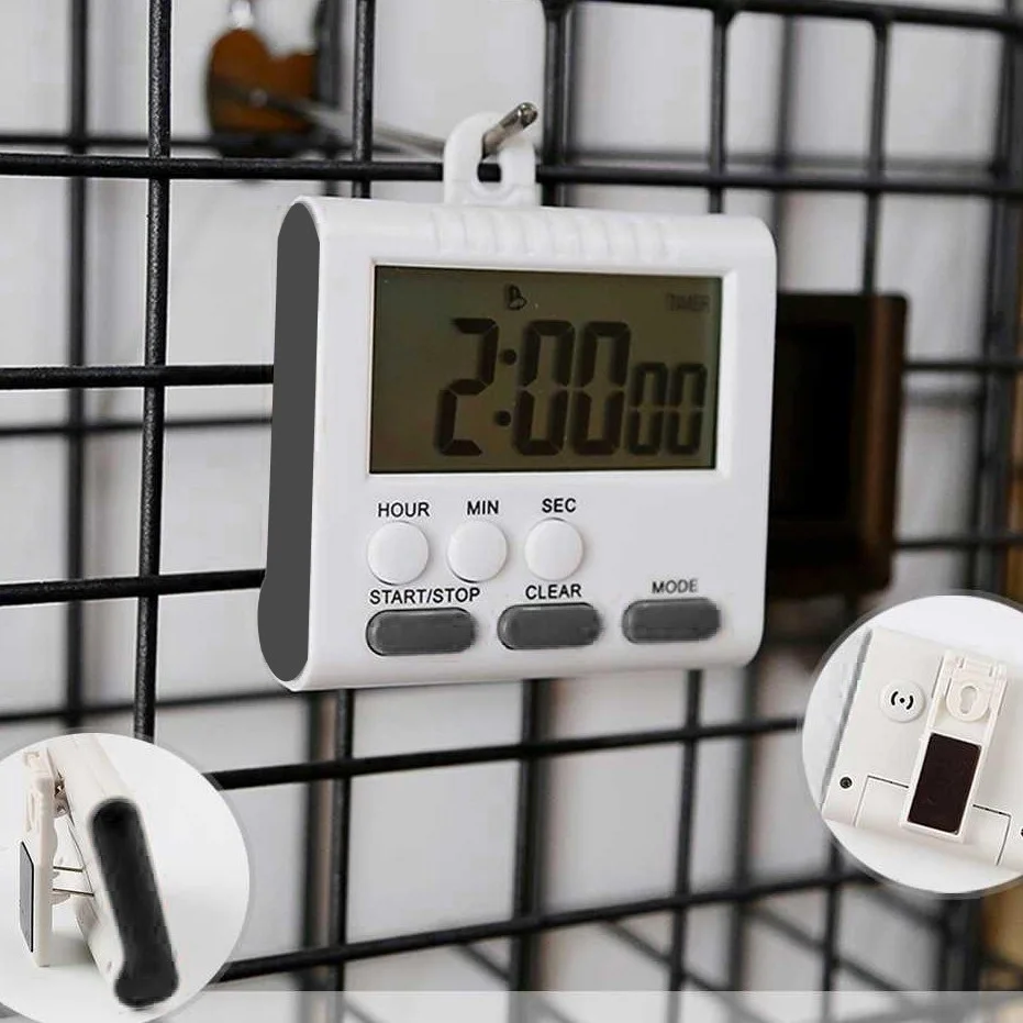 

24 Hours Magnetic Large LCD Digital Kitchen Cooking Timer Study Timer Stopwatch Countdown Alarm Clock Tools
