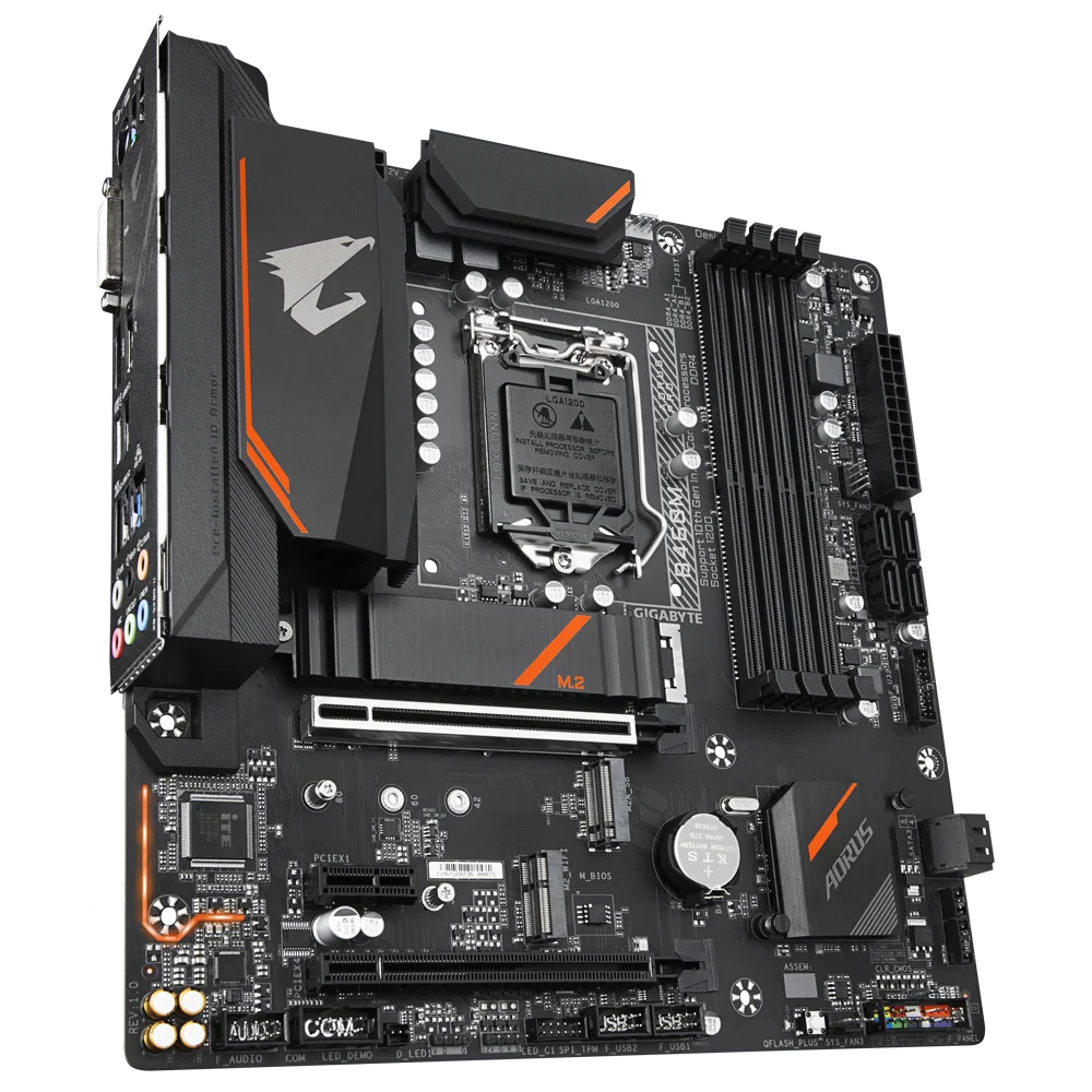 Материнская плата Gigabyte B460M AORUS PRO DDR4 128 ГБ PCI-E 3 0 м. 2 HDMI-совместимая Плата