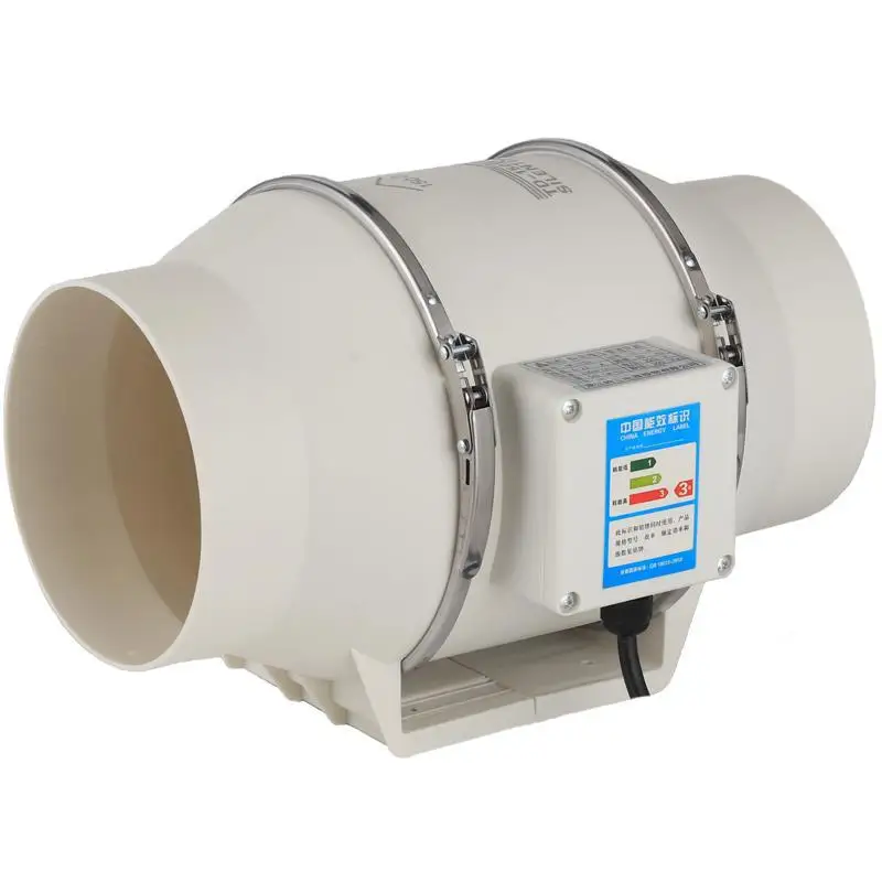 

8inch Exhaust Fan Wall Toilets Kitchen Bathroom Inline Pipe Duct Fan Ventilate Air Cleaning Extractor Blower Fan Ventilation