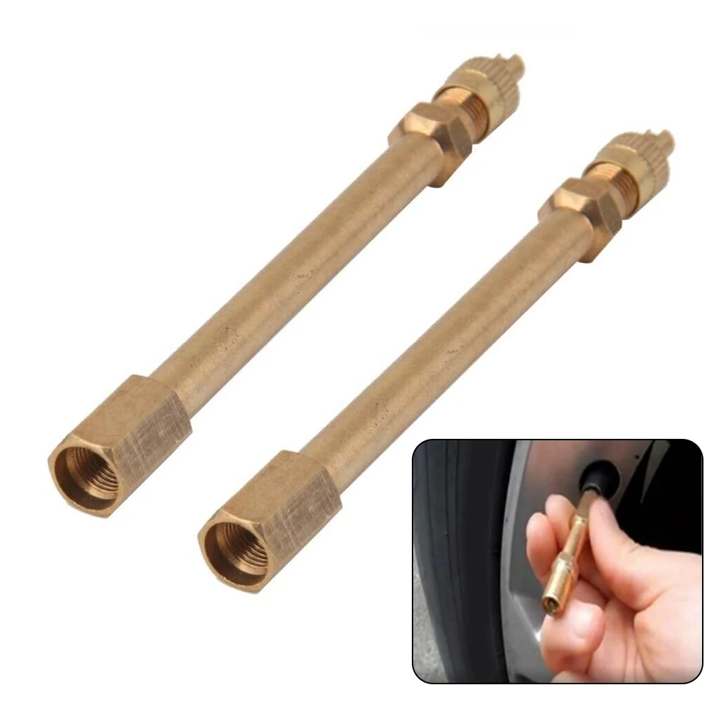 Удлинитель для клапана шины золотистый медный адаптер автомобиля 2 шт. 100 мм