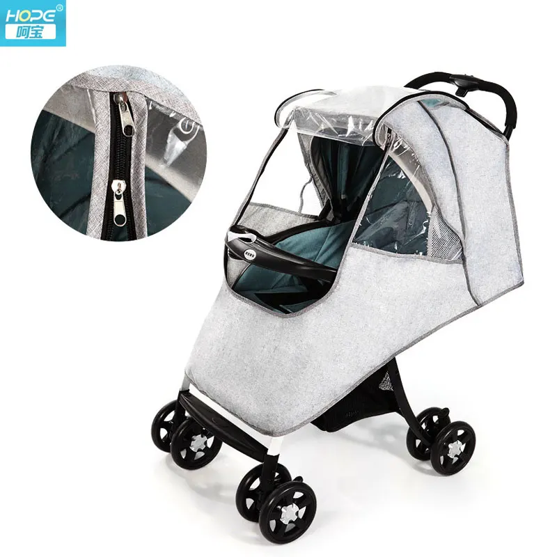 

EVA Baby Stroller Rain Cover Universal Rain Cape Wind Shield Dustproof Raincoat Baby Pram Accessories Child Buggy Raincover