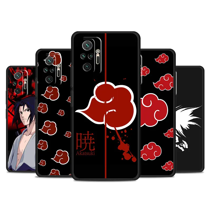 

Cell Phone Case For Xiaomi Redmi Note 11 10 9S 11T 11S 8 7 9 Pro 9A 9C K40 K50 10C 8T Black Funda Cover Japan Cloud Anime