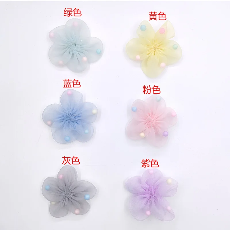 

15 шт. 5 см красочные цветочные аппликации для рукоделия шляпы одежды Швейные нашивки головные уборы ручной работы Заколки Для Волос Аксессуары